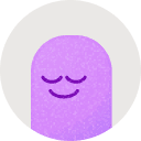 Smiling abstract character